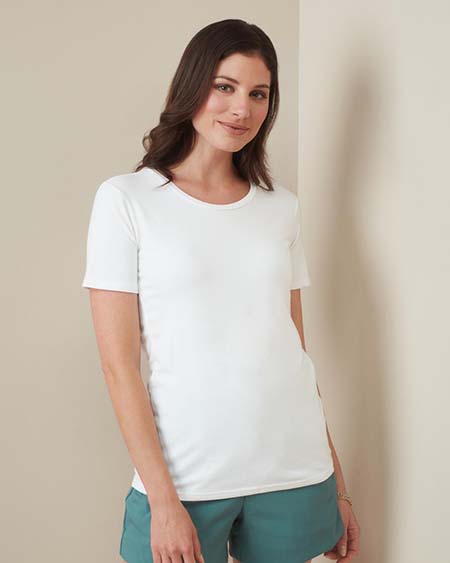 T-shirt con girocollo da donna